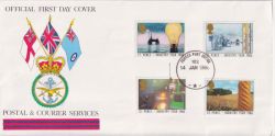 1986-01-14 Industry Year Stamps Forces cds FDC (90431)
