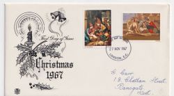 1967-11-27 Christmas Stamps London EC FDC (90476)