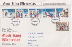 1973-11-28 Christmas Stamps Thanet FDC (90487)