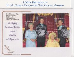 2000-08-04 Queen Mother M/S Windsor FDC (90563)
