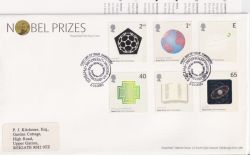 2001-10-02 Nobel Prizes Stamps Cambridge FDC (90598)