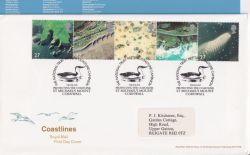 2002-03-19 Coastlines Stamps Cornwall FDC (90612)