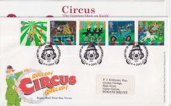 2002-04-09 Circus Stamps Clowne FDC (90615)