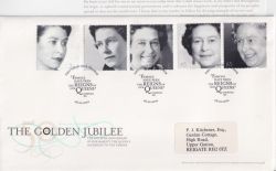 2002-02-06 Golden Jubilee Stamps Windsor FDC (90621)