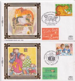 1994-02-01 Greetings Stamps x 10 Benham FDC (90710)