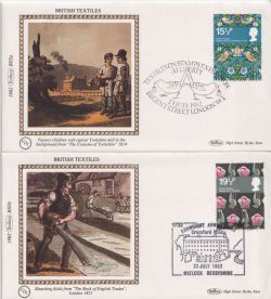 1982-07-23 British Textiles x 4 Benham FDC (90714)