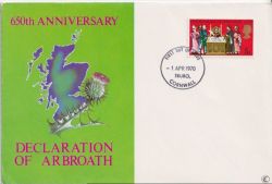 1970-04-01 Declaration of Arbroath Truro FDC (90724)