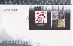 2006-11-09 Lest We Forget M/S T/House FDC (90762)