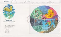 2001-03-13 Weather Stamps M/Sheet Bureau FDC (90818)