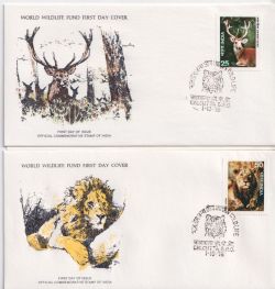 1976 India World Wildlife Stamps x 2 FDC (90874)