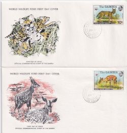 1976 The Gambia World Wildlife Stamps x 4 FDC (90876)