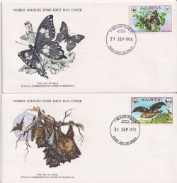 1978 Mauritius World Wildlife Stamps x 4 FDC (90901)