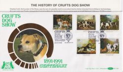 1991-01-08 Dogs Stamps Birmingham Official FDC (90953)