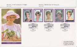 1998-02-03 Diana Princess Of Wales Kensington W8 FDC (90994)