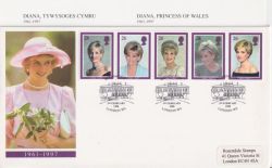 1998-02-03 Diana Princess Of Wales Kensington W8 FDC (90996)
