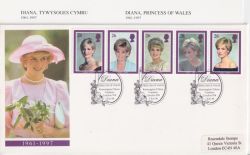 1998-02-03 Diana Stamps Kensington Gardens W8 FDC (90998)