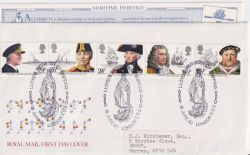 1982-06-16 Maritime Heritage Stamps London EC3 FDC (91093)