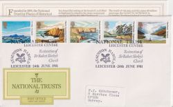 1981-06-24 National Trust Stamps Leicester FDC (91099)