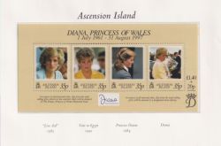 Ascension Island 1998 Princess Diana M/Sheet MNH (91118)