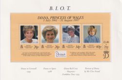 British Indian Ocean 1998 Princess Diana M/Sheet MNH (91123)