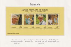 Namibia 1998 Princess Diana M/Sheet MNH (91130)