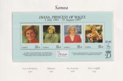 Samoa 1998 Princess Diana M/Sheet MNH (91135)