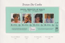 Tristan Da Cunha 1998 Princess Diana M/Sheet MNH (91139)