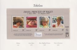 Tokelau 1998 Princess Diana M/Sheet MNH (91140)