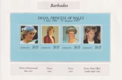 Barbados 1998 Princess Diana M/Sheet MNH (91143)