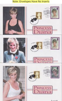 1998-02-03 Diana Princess Of Wales x 10 FDC (91149)