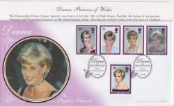 1998-02-03 Princess Diana Althorp Silk FDC (91156)