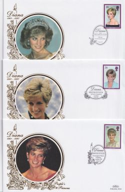 1998-02-03 Diana Princess Of Wales x 5 Benham FDC (91158)
