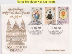 1981-07-22 Ascension Royal Wedding Stamps FDC (91168)
