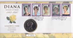 1999-01-01 Diana Memorial Five Pounds Coin Cover (91180)