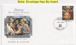 1998-08-31 Turks And Caicos Princess Diana FDC (91182)