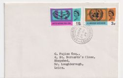 1965-10-25 United Nations Stamps Loughborough cds FDC (91207)