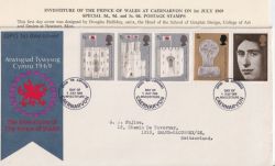 1969-07-01 Investiture Stamps Caernarvon FDC (91248)