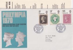 1970-09-18 Philympia Stamps BUREAU FDC (91259)