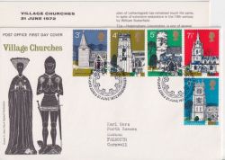 1972-06-21 Village Churches Stamps Bureau FDC (91271)