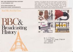 1972-09-13 BBC Broadcasting Bureau FDC (91276)