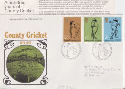 1973-05-16 County Cricket Stamps Bureau FDC (91284)