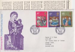 1970-11-25 Christmas Stamps Bureau FDC (91352)