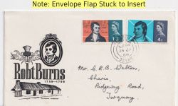1966-01-25 Robert Burns Stamps Torquay cds FDC (91377)