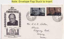 1965-07-08 Churchill Stamps Torquay cds FDC (91391)
