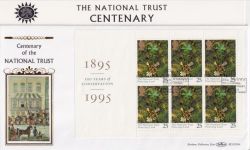 1995-04-25 National Trust Bkt Pane Stamps Sussex FDC (91466)