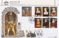 1997-01-21 Henry VIII Stamps SpG32 22ct Gold FDC (91495)