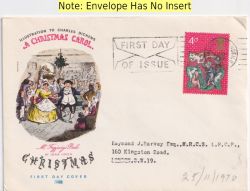 1970-11-25 Christmas Stamp Bethlehem Slogan FDC (91539)