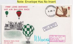 1972-06-03 Hot Air Balloon Race Pilot Signed ENV (91554)