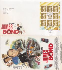 2008-01-08 James Bond Label Pane London SE1 FDC (92309)