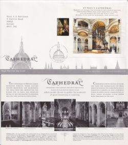 2008-05-13 Cathedrals Stamps M/S London EC4 FDC (92317)